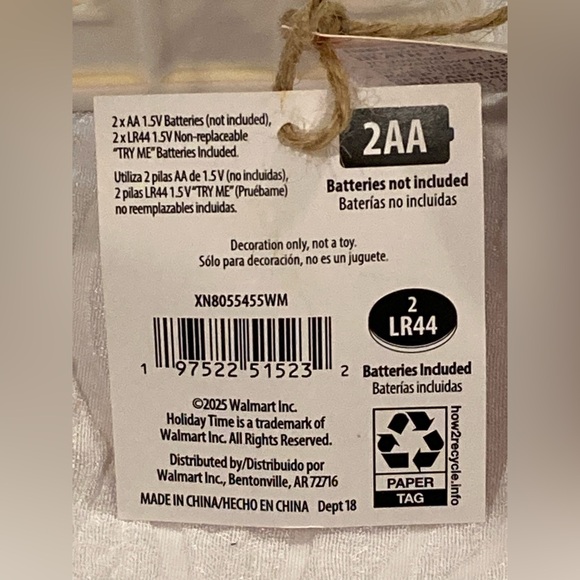 Holiday Time LED Lighted 2-story Blue & White House Christmas Tabletop Decor NEW - Picture 10 of 10